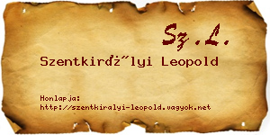 Szentkirályi Leopold névjegykártya